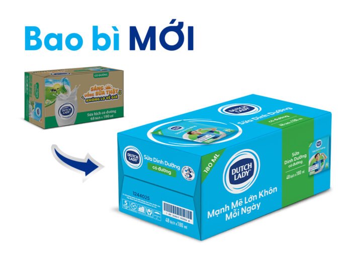 Sữa dinh dưỡng Dutch Lady có đường 180ml - Hình ảnh 2