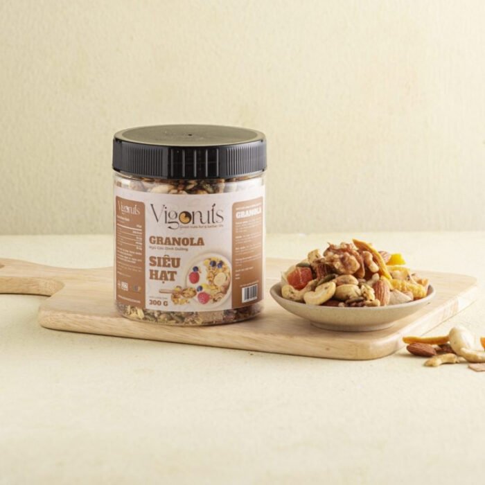 (Mua nhóm) Granola Ngũ Cốc Siêu Hạt Ăn Kiêng Healthy Vigonuts 300g