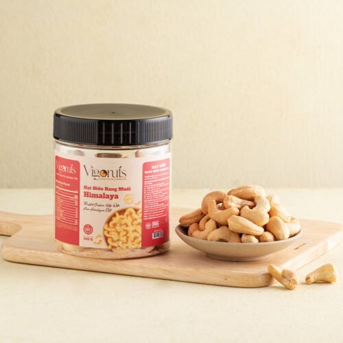 (Mua nhóm) Hạt điều rang muối hồng Himalaya Vigonuts không vỏ 300 gram