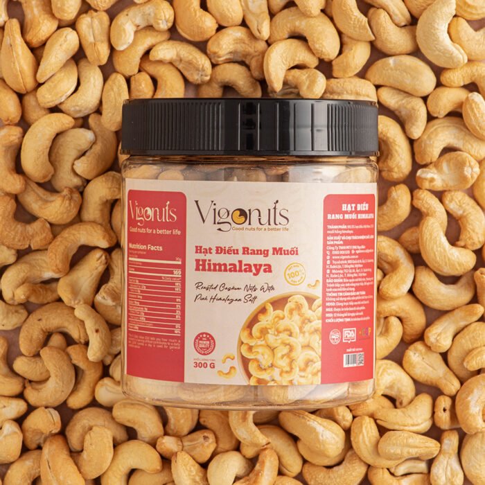 (Mua nhóm) Hạt điều rang muối hồng Himalaya Vigonuts không vỏ 300 gram - Hình ảnh 2