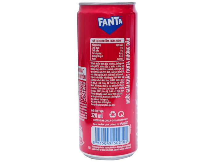 (Mua nhóm) Nước ngọt Fanta hương dâu lon 320ml - Hình ảnh 2